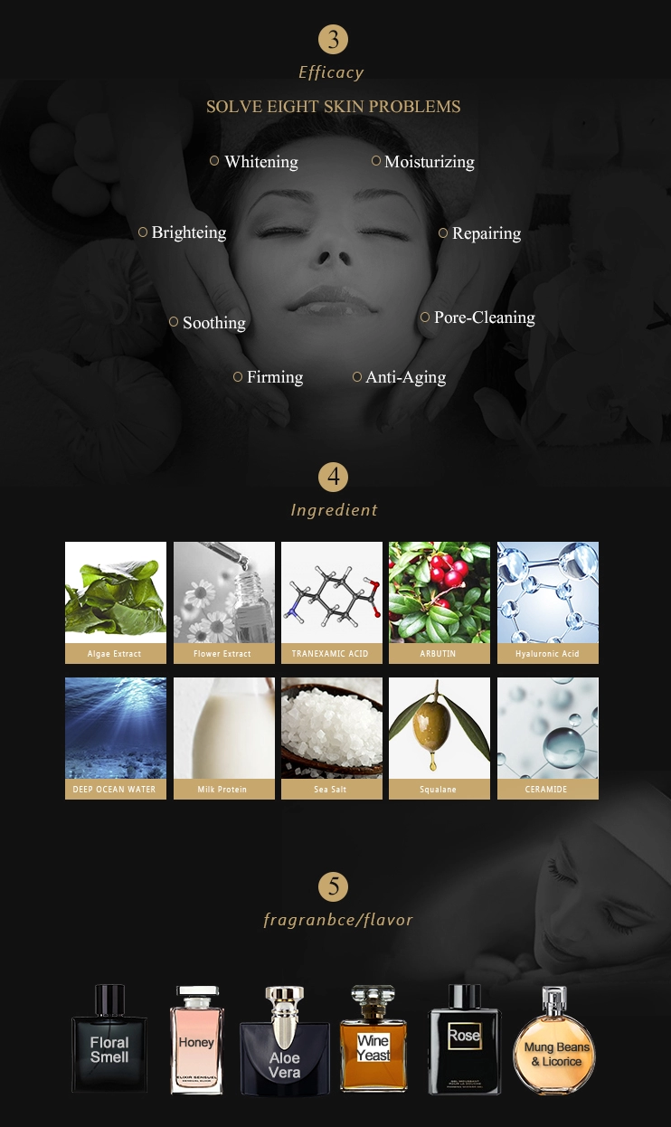 Tightening Firming Face Lift Collagen Essence Sheet Mask Private Label MSDS FDA