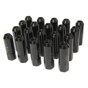 Lightweight Black Anodized Automotive Racing Hub Nuts 12x1.25 / 12x1.5