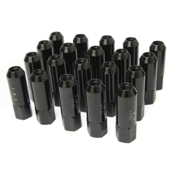 Quality Lightweight Black Anodized Automotive Racing Hub Nuts 12x1.25 / 12x1.5 wholesale