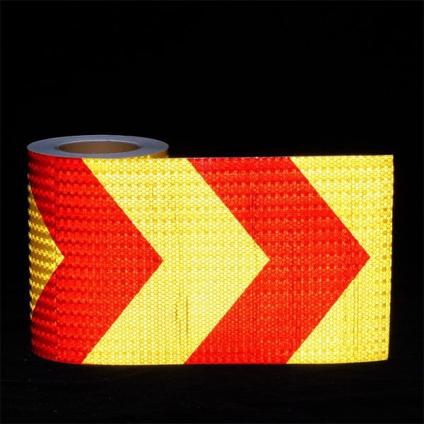 PVC Crystal Lattice Reflective Film Dual Color Reflective Warning Tape For Road Safety