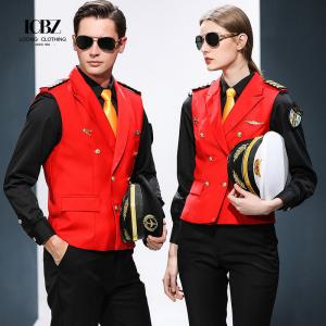 Customized Color Air Hostess Uniform Long Sleeve Shirt for Airline Flight