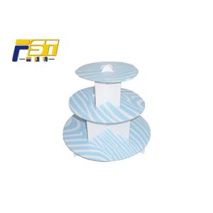 Glossy Cardboard Cake Display , Easy Assembling Cardboard Christmas Cake Stand