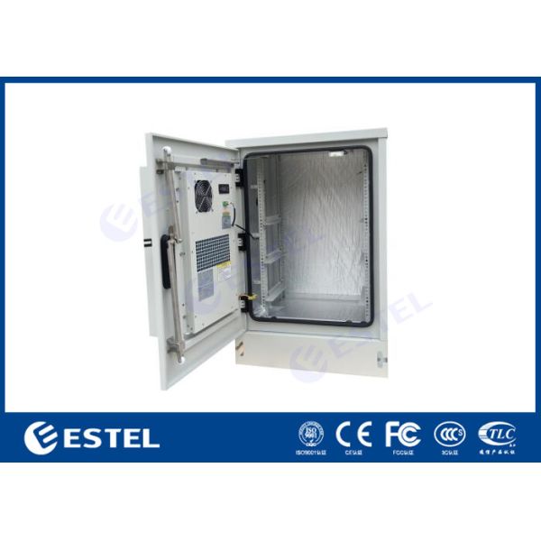 Quality 16U Galvanized Steel Outdoor Telecommunication Cabinet 19'' Rack With Air Conditioner IP55 wholesale
