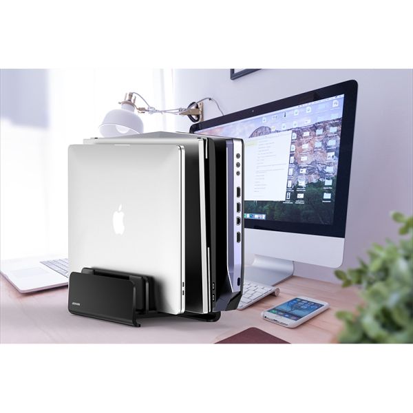 933g 38mm Thinckness Aluminum Vertical Laptop Stand Upright For Macbook