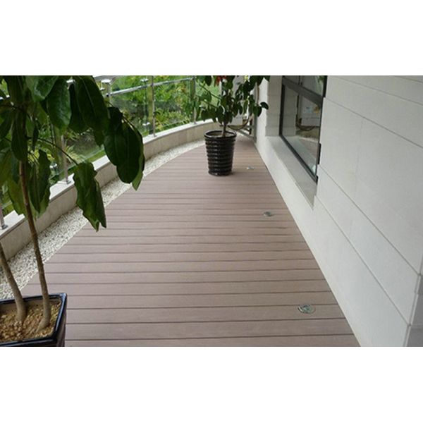 Natural Waterproof Composite Decking For Balcony / Anti - Slip Deck Flooring