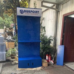 Factory Custom Size Color blue exhibition rack product display racks grocery