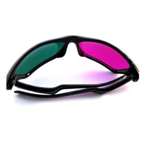 Cinema Plastic Anaglyph 3D Glasses Linear Polarized With Anti Scratch Lenses