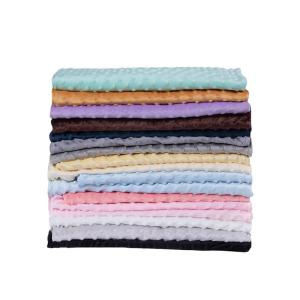 Cheap Super Soft Dot Minky Plush Fabric 150CM For Blankets for sale