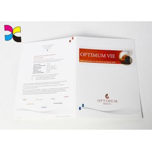 Cheap Both Full Color For Outside And Inside Printed Paper File Folders With Pocket Customized Shape for sale
