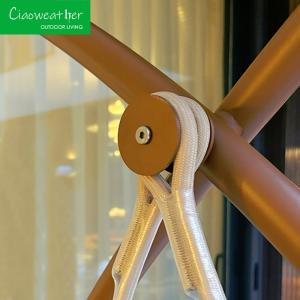 Customized Color Garden Metal Swing Chair With Canopy In Aluminium Frame And