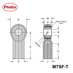 MTSM-T/MTSF-T Series PTFE-Lined Rod Ends: High-Precision Low-Maintenance