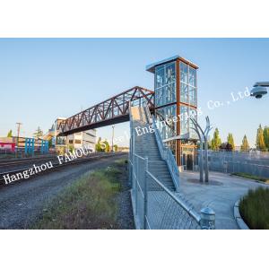 Cheap Solar Lighting Prefabricated Pedestrian Bridges Varies Height And Low Maintenance for sale