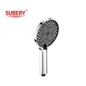 Cheap ABS plastic 3 function handshower hand shower column chrome bathroom new liquid silicon nozzle round easy clean OEM for sale