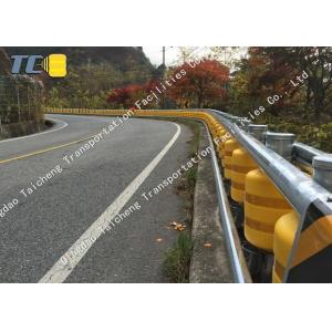 PU EVA Rotating Guardrail Anticollision With Galvanized Highway Crash Barrier