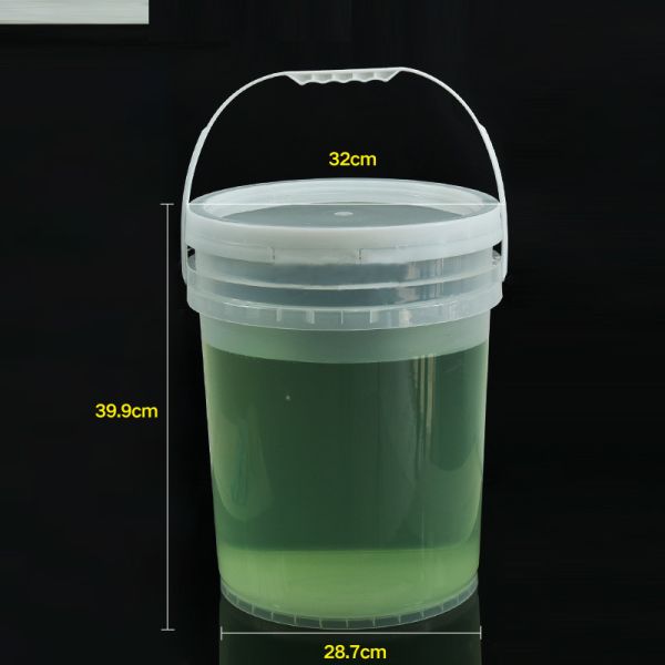 Quality 20L Clear Plastic Bucket with Screw Lid Paint Oil and Water Storage Solution wholesale