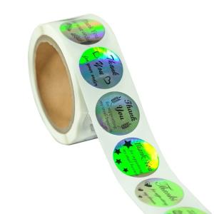 Custom Hologram Vinyl Packaging Sticker Labels 2D 3D Printing Logo