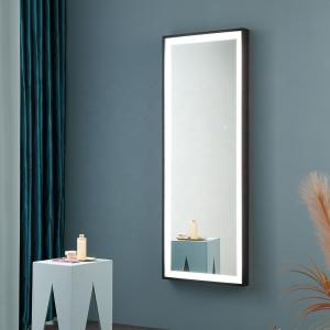 Wooden Frame Full Length Illuminated Mirror Custom Adjustable Lighting
