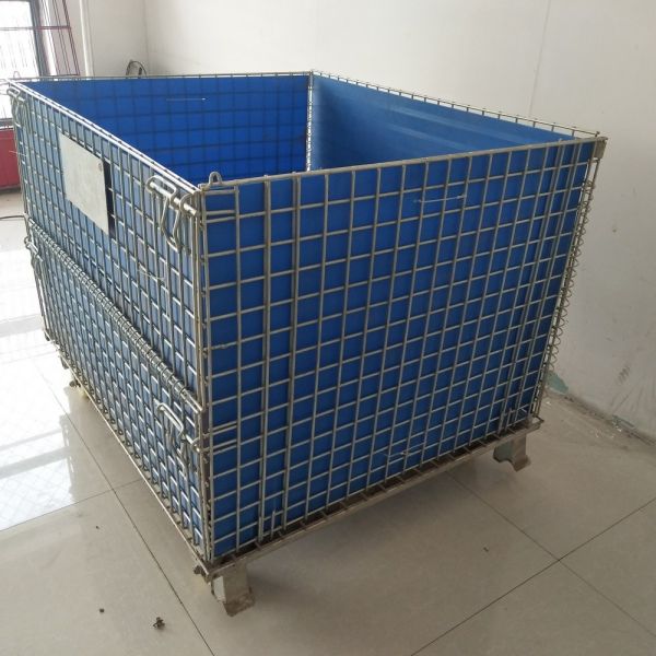 Quality Oem Galvanized Foldable Euro Bottle Wire Container 1200*1000*890 Wire Mesh Container Stackable Storage Cage wholesale
