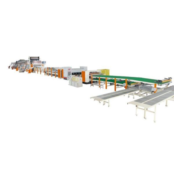 380V 50HZ 3 Ply Automatic Corrugated Box Plant For Cardboard Making
