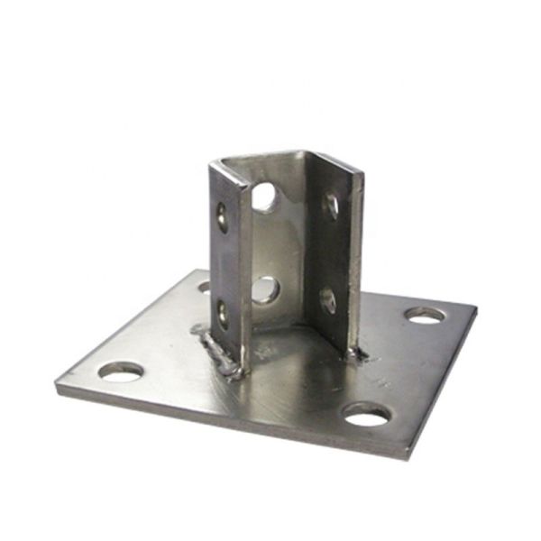 Quality Zinc Coated Power Coated Custom Stamping Welding Post Base Iron Base Support wholesale