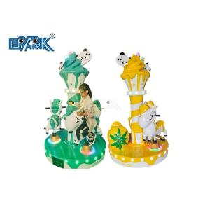200W Kiddy Ride Machine Ice Cream Carousel Playground Equipment For Three People