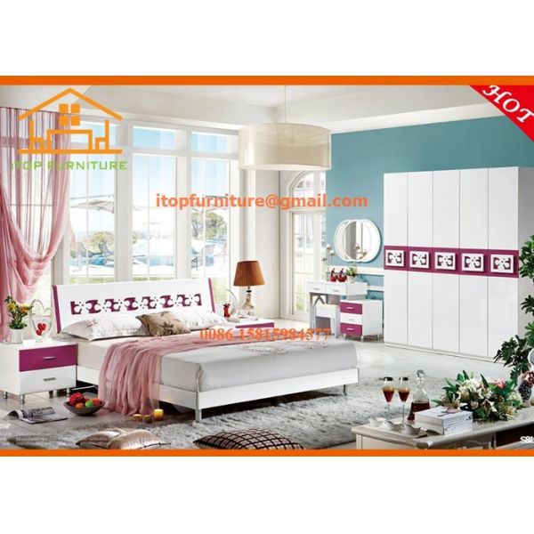 Quality 2016 high gloss cheap wholesale simple mdf modern home bedroom furniture sets designs wholesale
