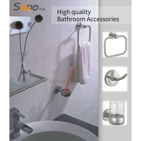 OEM Four Pieces Bathroom Hardware Sets Washroom Fittings For Hotel