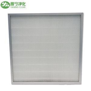 Mini Pleat HEPA Air Filter Replace H13 HEPA Filter With Galvanized Frame