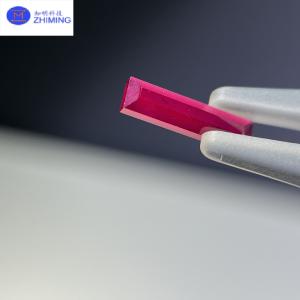 Red Sapphire Crystal Work Piece Component Hardness 9 Mohs Anti Scratching