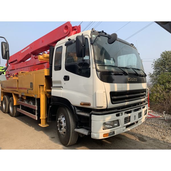 Quality 6 Putzmeister 38m Placing Boom Used Truck Mounted Concrete Pump Beton Pumper Machine wholesale