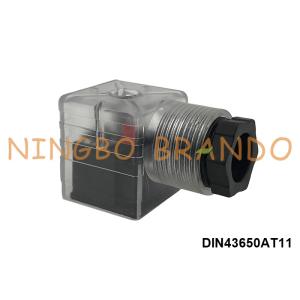 DIN43650A PG11 2P+E Solenoid Coil Connector With Led Indicator IP65 AC DC