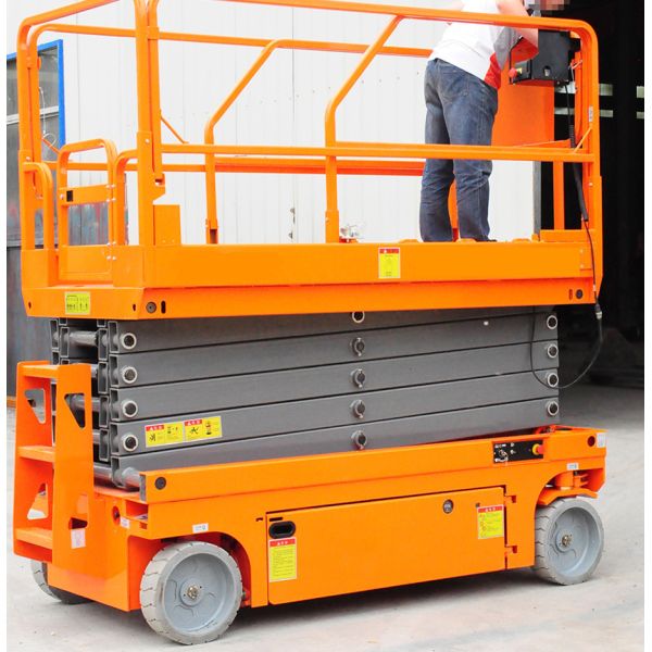 Quality Norrow 8m Pallet Scissor Lift Platforms Hydraulic Driven 230kg Loading Capacity wholesale
