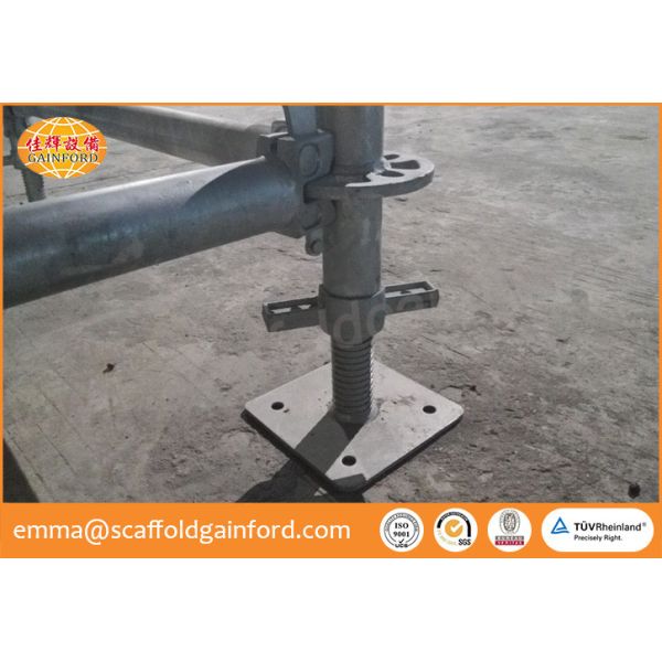 Painted 780mm Q235 adjustable steel base jack hollow screw jack for Thailand ring lock scaffold projects