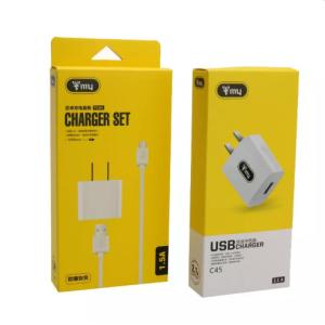 Custom Hanging Charger Data Cable Packaging Box For Headset Phone Accessories