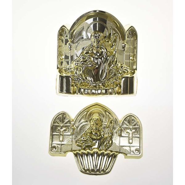 Quality Luxury Design Coffin Ornaments / Coffin Corner ABS Material With Steel Bar Handle wholesale
