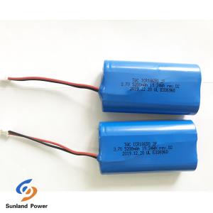 3.7V Rechargeable Lithium ion Battery ICR18650 1S2P with UL2054 For Lamp