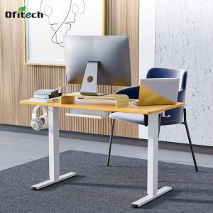 Electric Height Adjustable Modern Executive Office Desk with Custom Wood Grain