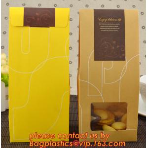 Customize Translucent Window, Brown Greaseproof Kraft Paper Bag, Special Opp