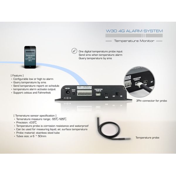 Wi - Fi Camera 4G Alarm System With Wireless Smart PIR Door Detector Siren