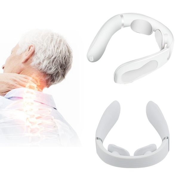 Cordless Rechargeable Pulse Neck Massager Electric Wireless Neck Massager With Heat