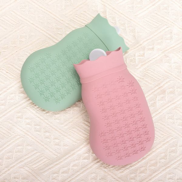 Quality 500ML Leakproof Rubber Hot Water Bottle With Soft Cover For Menstrual Bed Warming wholesale