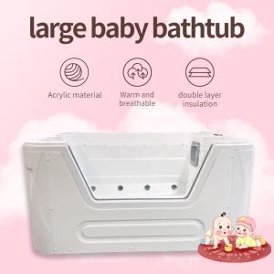 China Computer Control Large Baby Bath Tub Rectangular Freestanding Massage Bathtub on sale