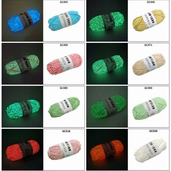 150D-900D Glow Dark Yarn Multi Color Sewing Embroidery Thread