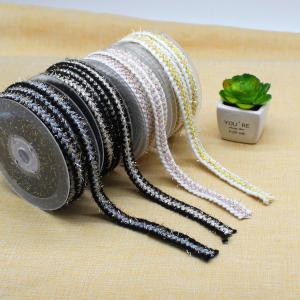 20KJ50 Polyester Metallic 1cm Crochet Braid Trim