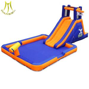Hansel cheap amusement bouncy castle inflatable slide with pool for kids game