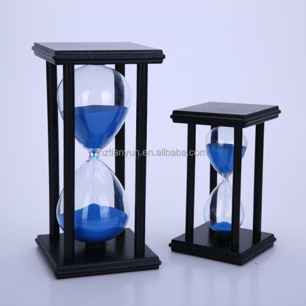 Traditional Wooden Hourglass Sand Clock 30 Minutes Size Customized