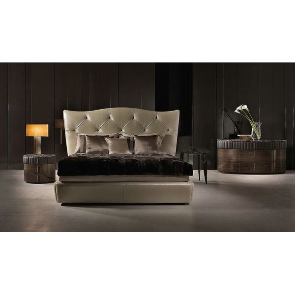 Camelback 1.5m Smart Ultra Modern Luxury Bed , 2.2m Modern Platform Bedroom Sets