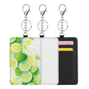 Sublimation Custom Blank ID Card Holder Luggage Tag Keychain Diy Custom Pu
