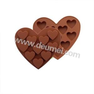 10 Cavities High Grade Heart Shape Silicone Chocolate Mold For Valentine's Day
