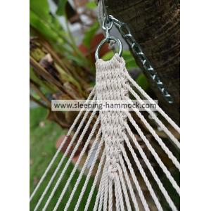 Woven Quilted Fabric Hammock With Pillow Long Bolster Green Blue White Stripe